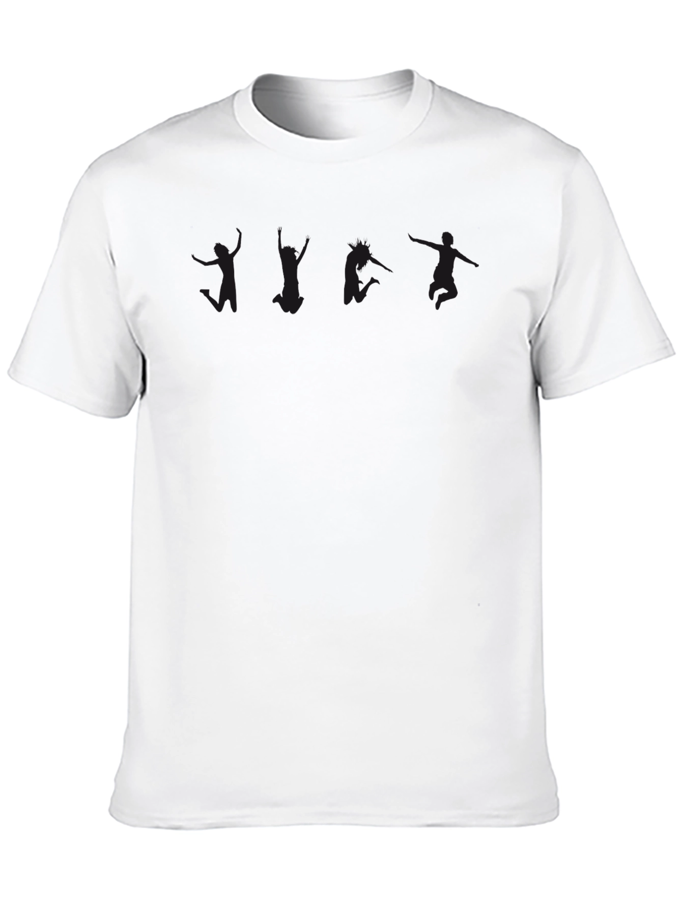 Classic Black Cotton Crew Neck Tee