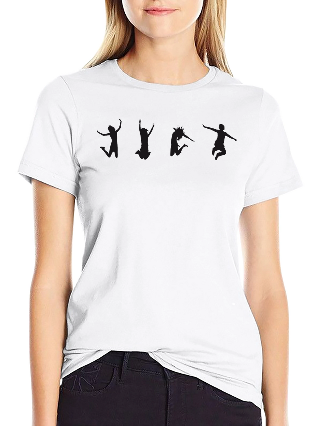 Classic Black Cotton Crew Neck Tee