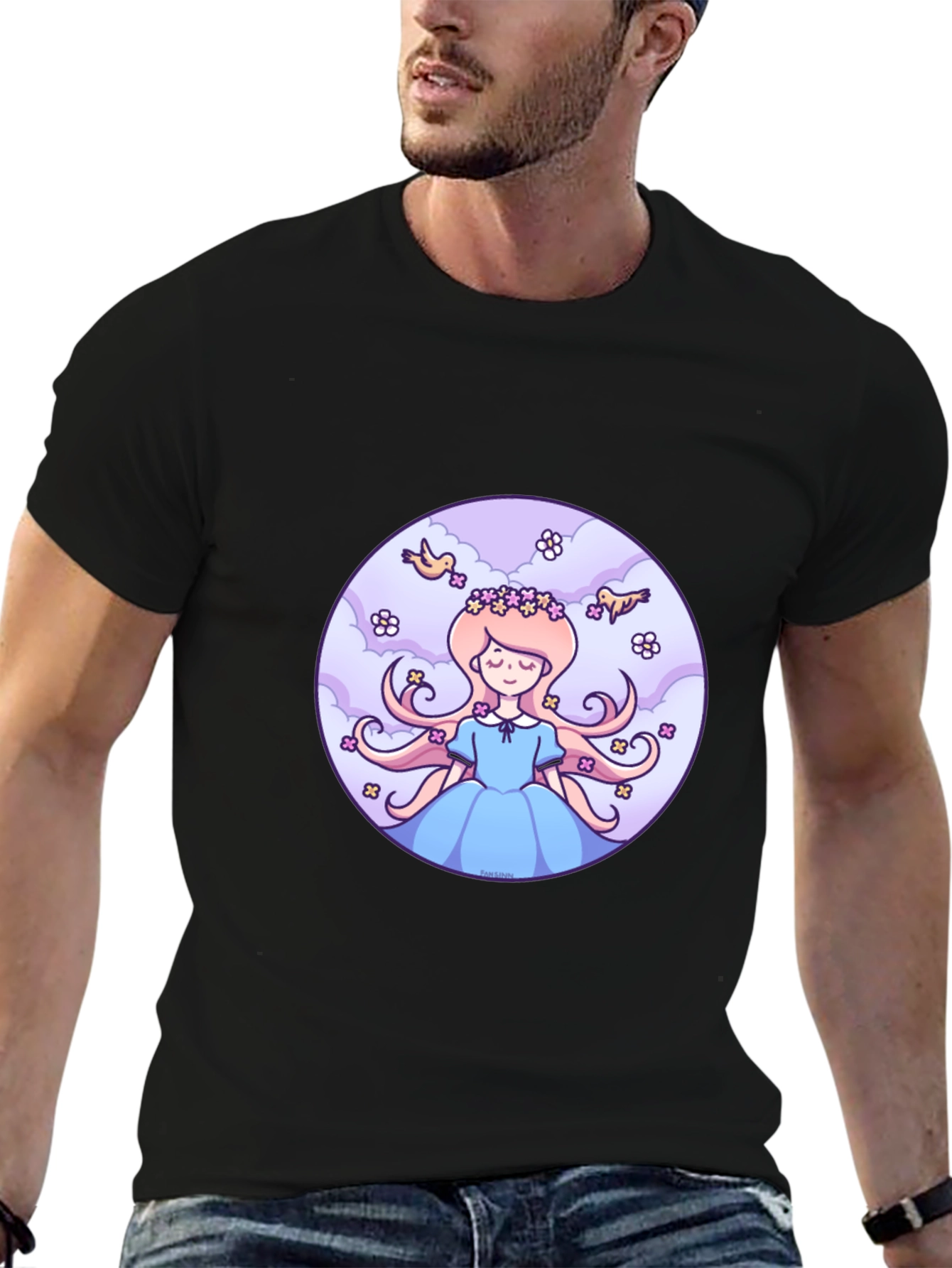 Whimsical Princess Graphic Tee - Relaxed Fit