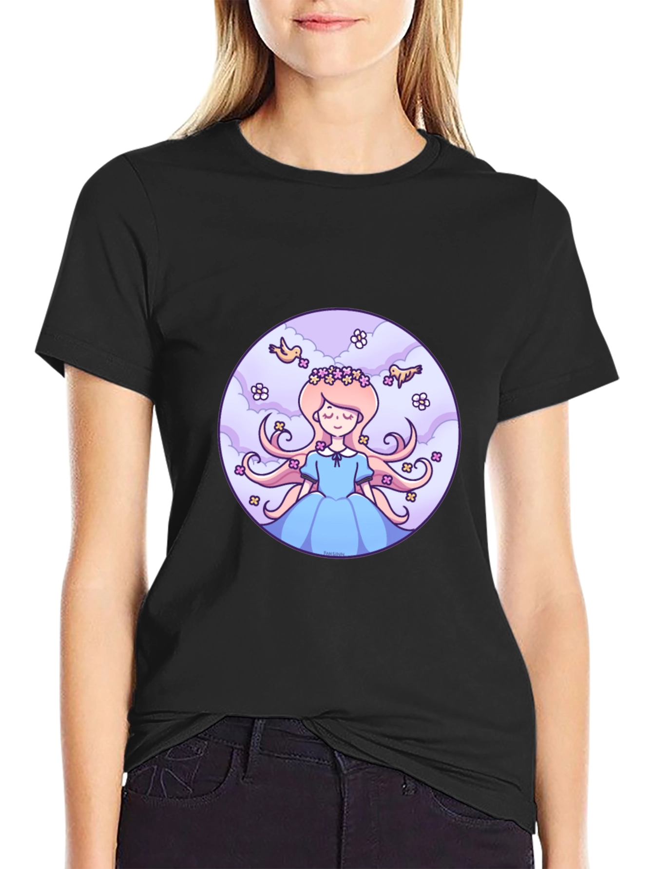 Whimsical Princess Graphic Tee - Relaxed Fit