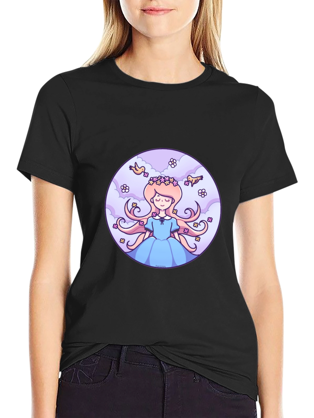 Whimsical Princess Graphic Tee - Relaxed Fit
