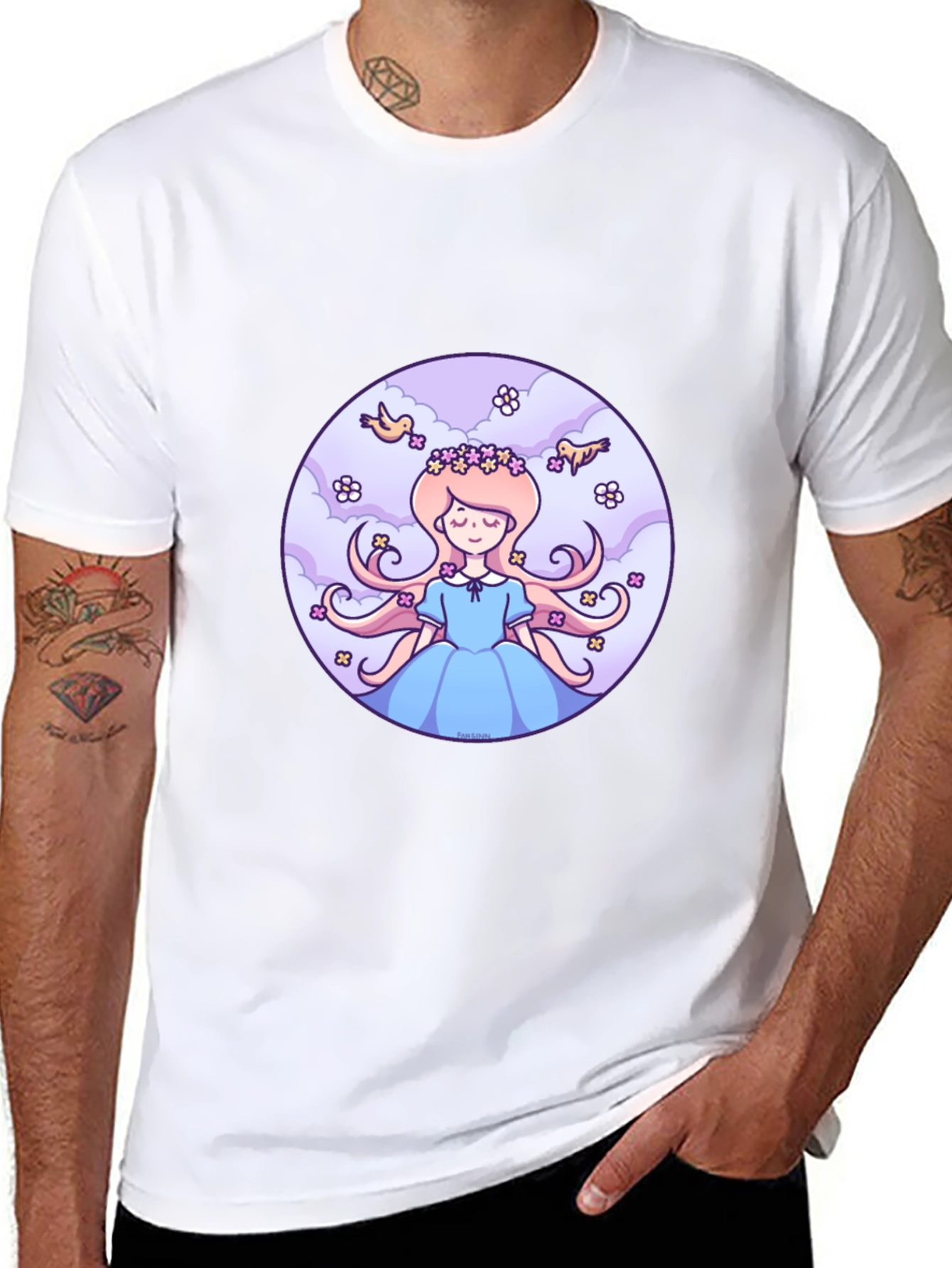 Whimsical Princess Graphic Tee - Relaxed Fit