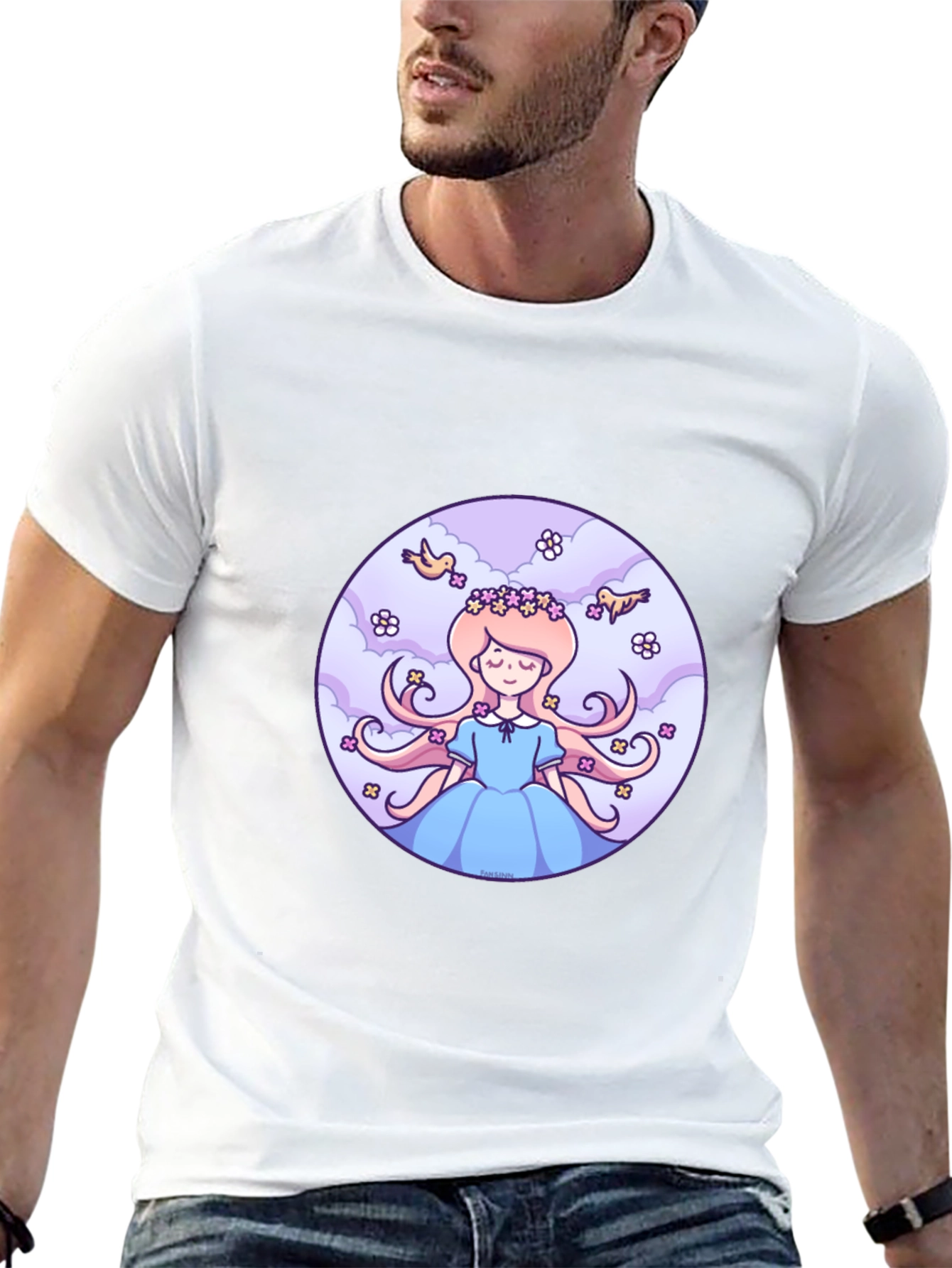 Whimsical Princess Graphic Tee - Relaxed Fit