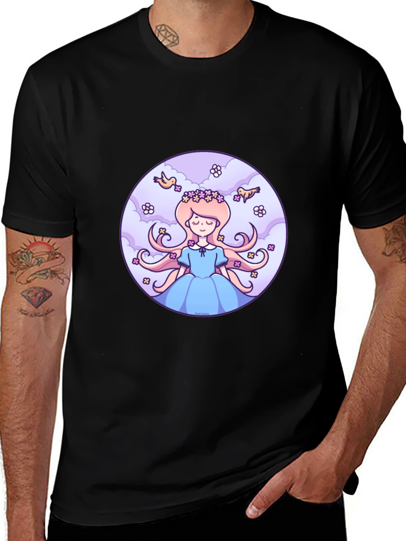 Whimsical Princess Graphic Tee - Relaxed Fit