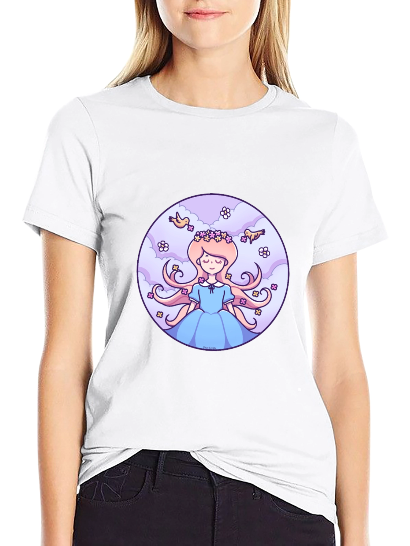 Whimsical Princess Graphic Tee - Relaxed Fit