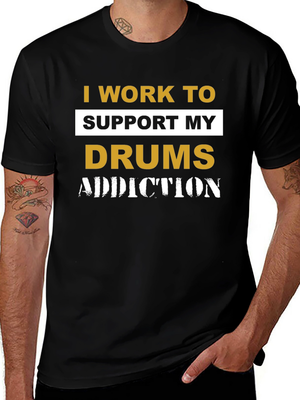 Drums Addiction T-Shirt - Musician Gift