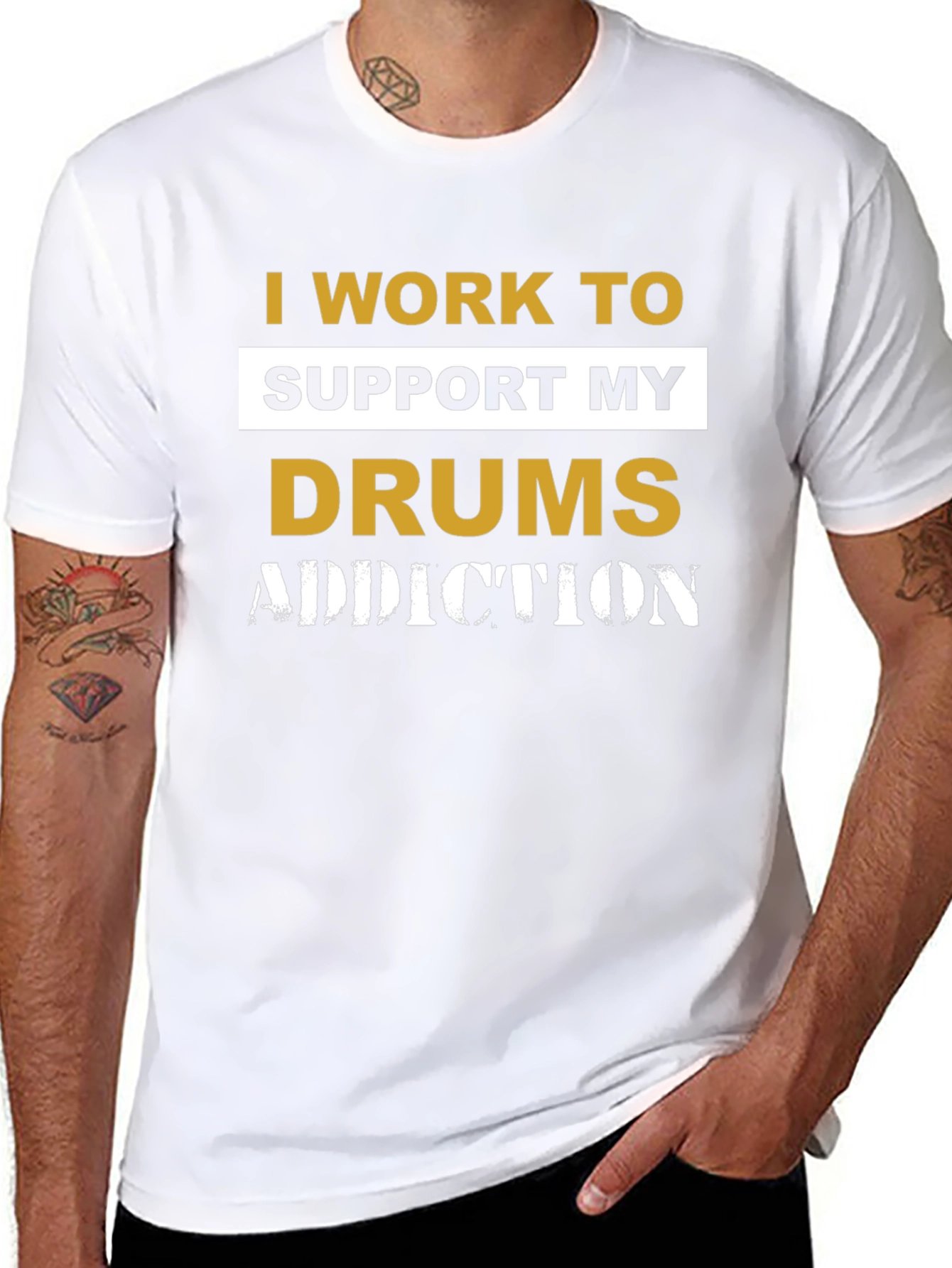 Drums Addiction T-Shirt - Musician Gift