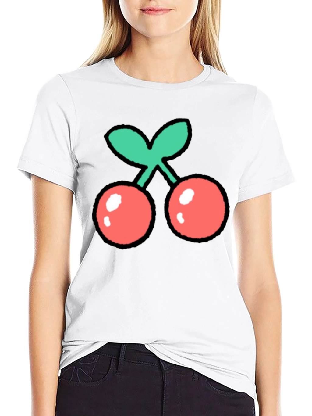 Cherry Graphic Print T-Shirt