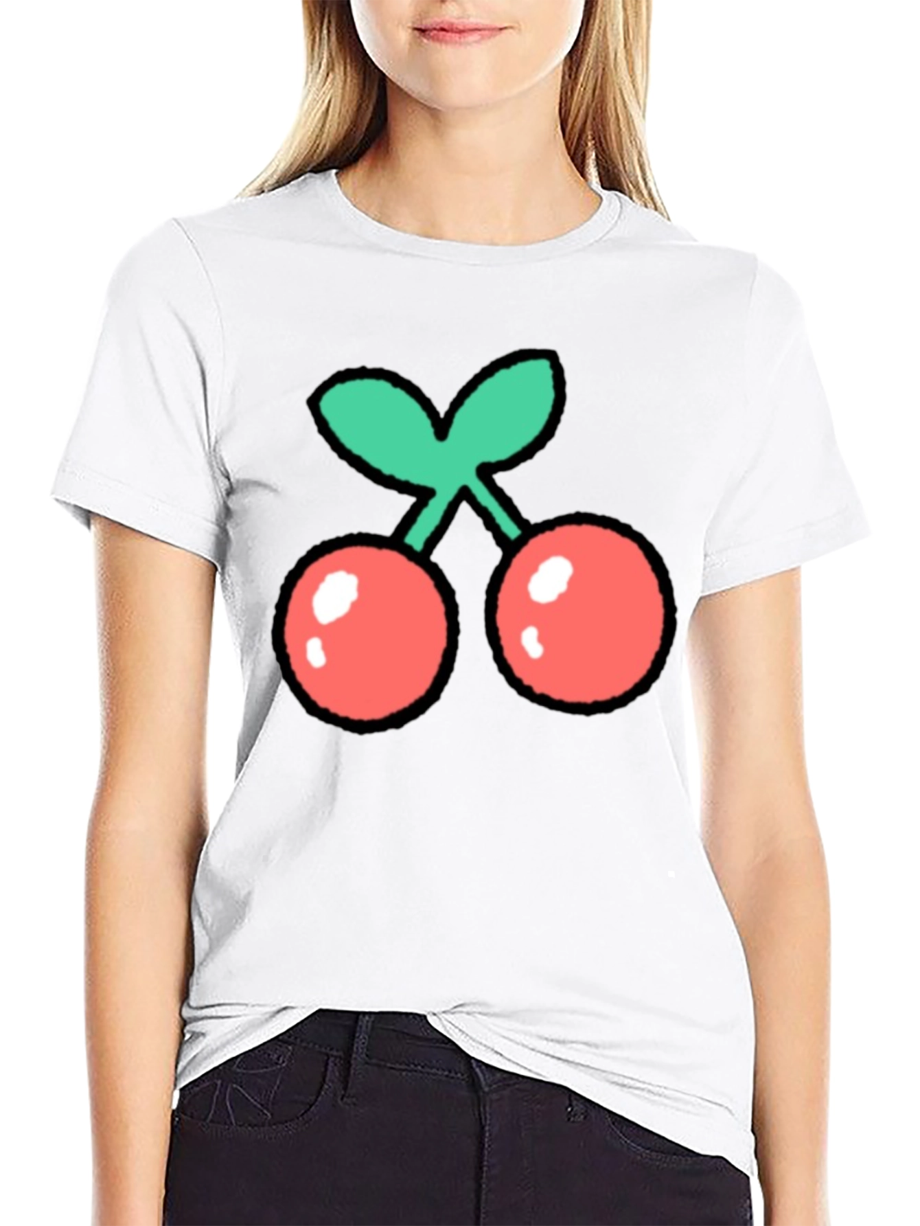 Cherry Graphic Print T-Shirt