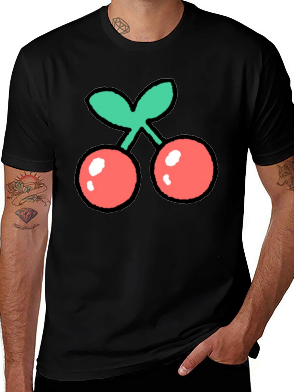 Cherry Graphic Print T-Shirt