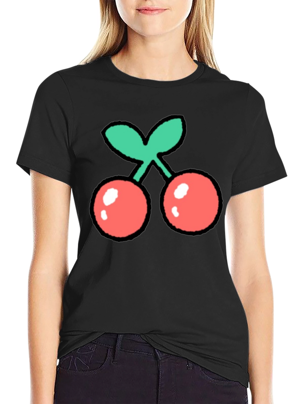 Cherry Graphic Print T-Shirt