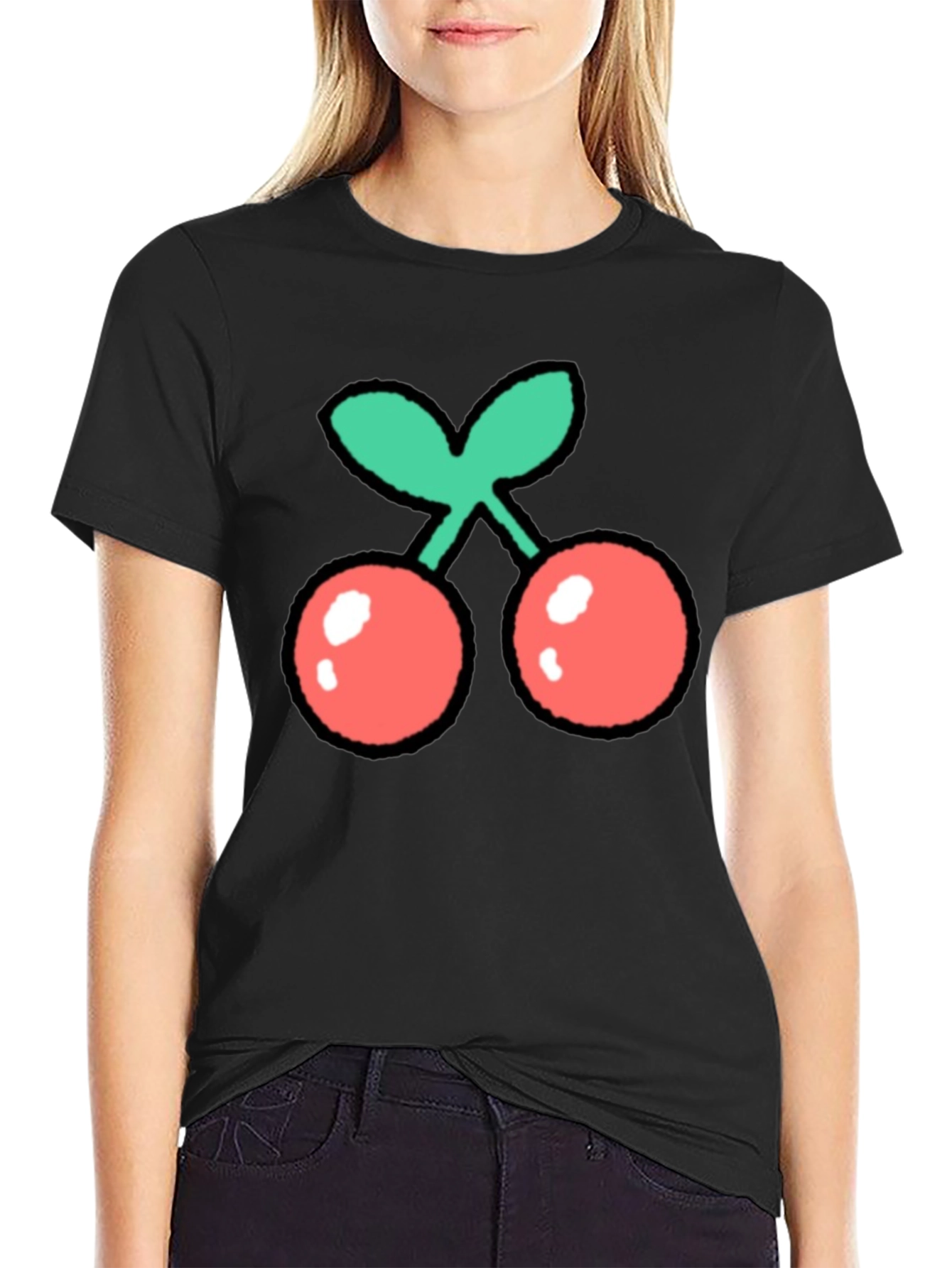 Cherry Graphic Print T-Shirt