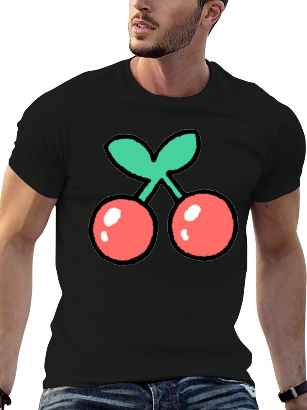 Cherry Graphic Print T-Shirt