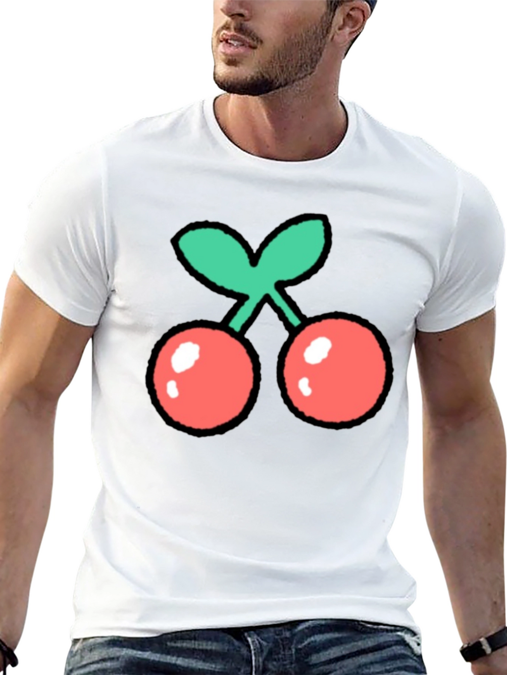 Cherry Graphic Print T-Shirt