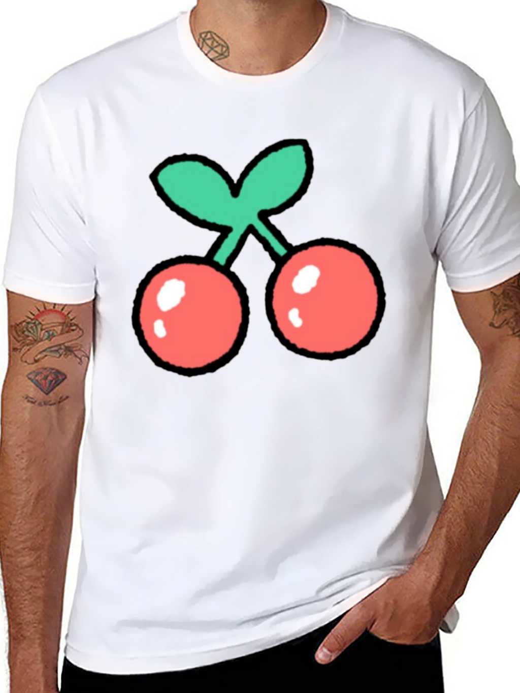 Cherry Graphic Print T-Shirt