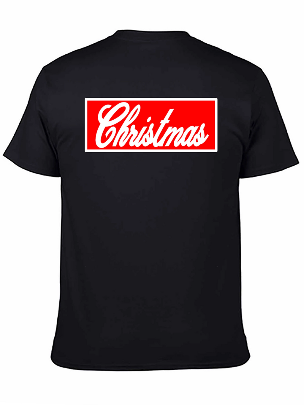 Christmas Red Box Logo Black Tee
