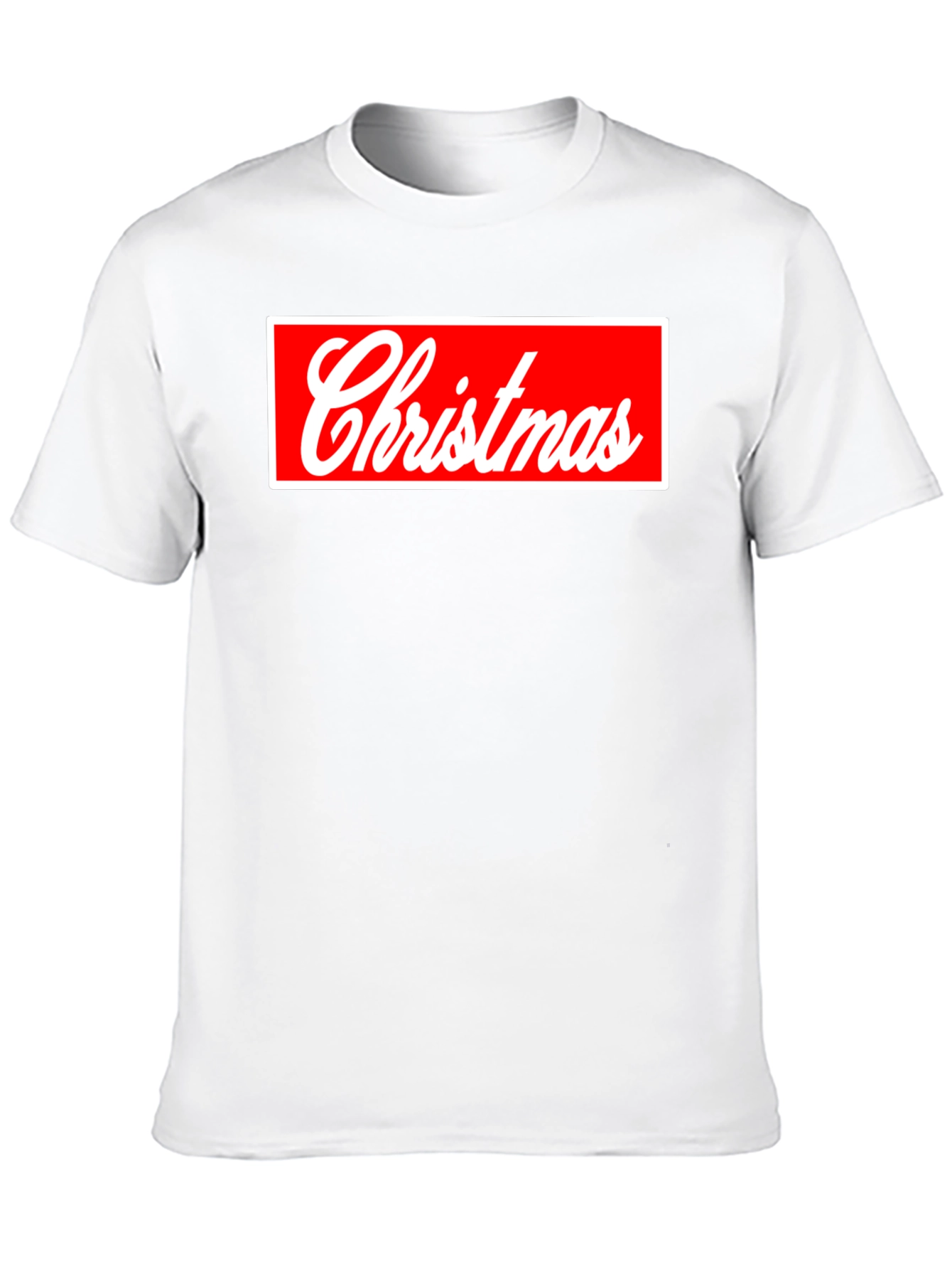Christmas Red Box Logo Black Tee