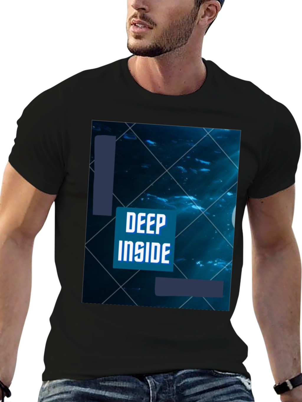 Deep Inside Graphic T-Shirt - Black