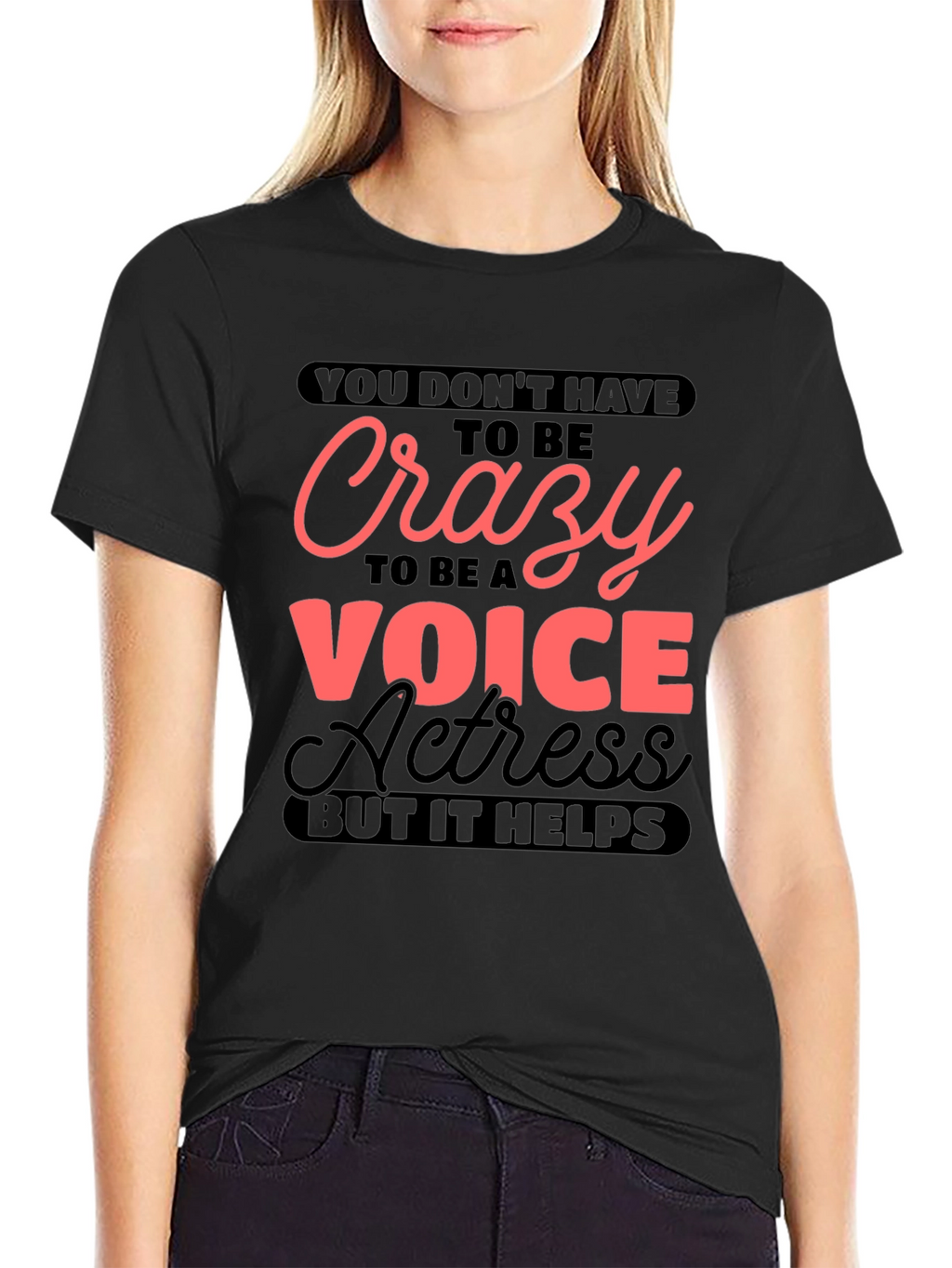 Crazy Voice Actress Graphic T-Shirt