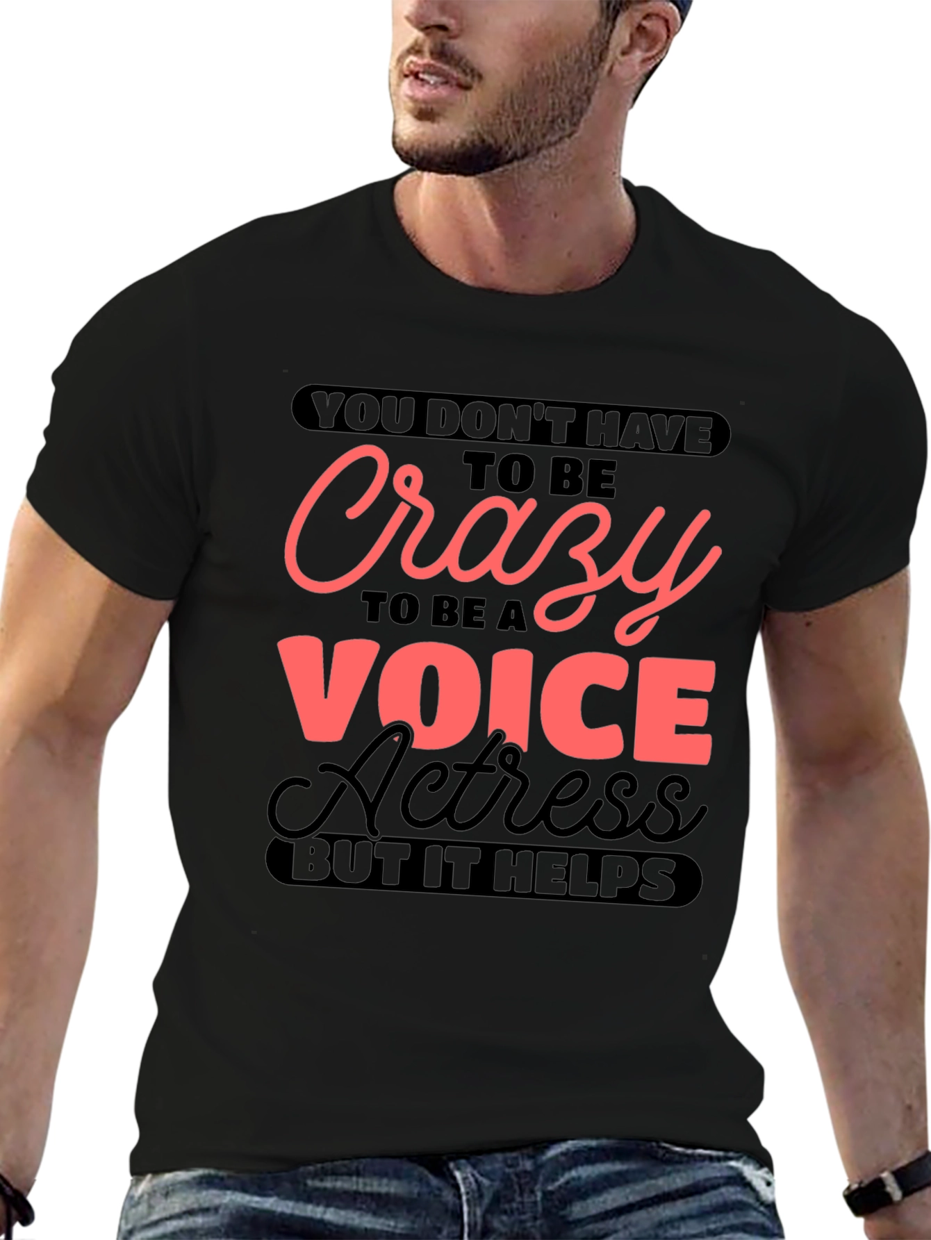 Crazy Voice Actress Graphic T-Shirt