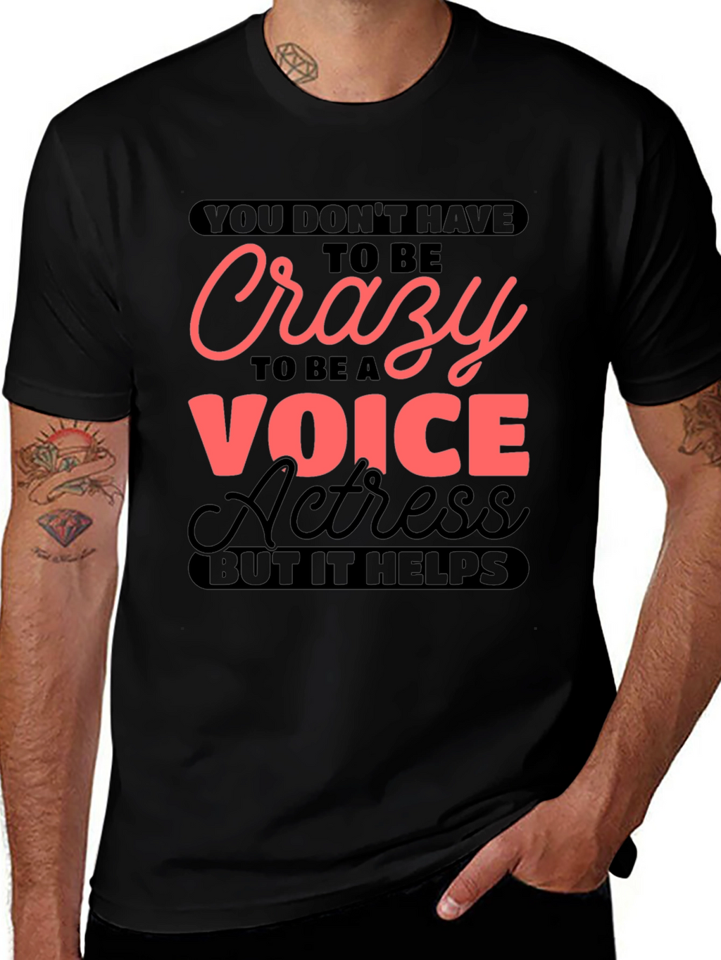 Crazy Voice Actress Graphic T-Shirt
