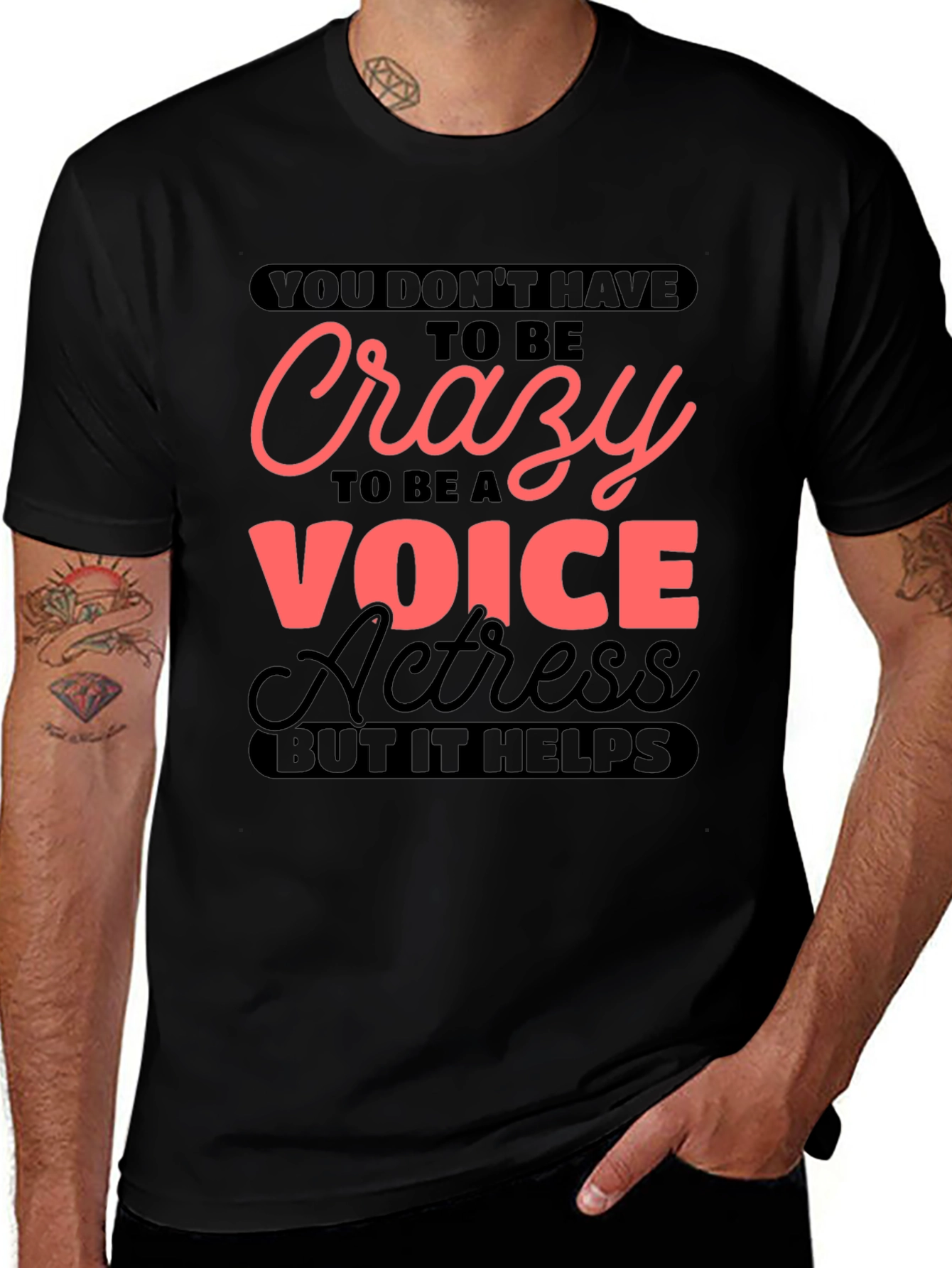 Crazy Voice Actress Graphic T-Shirt