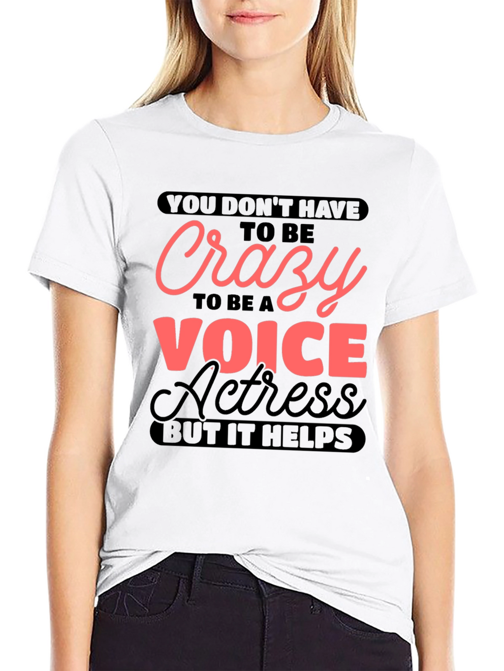 Crazy Voice Actress Graphic T-Shirt