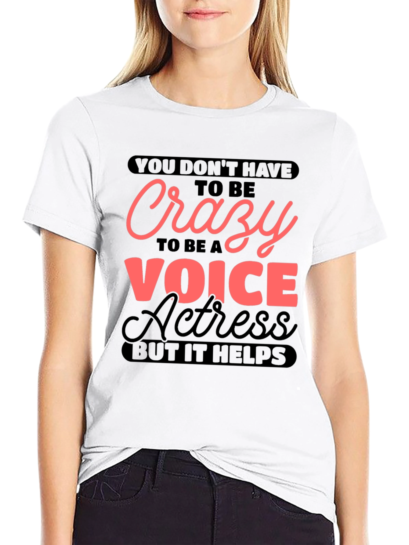 Crazy Voice Actress Graphic T-Shirt