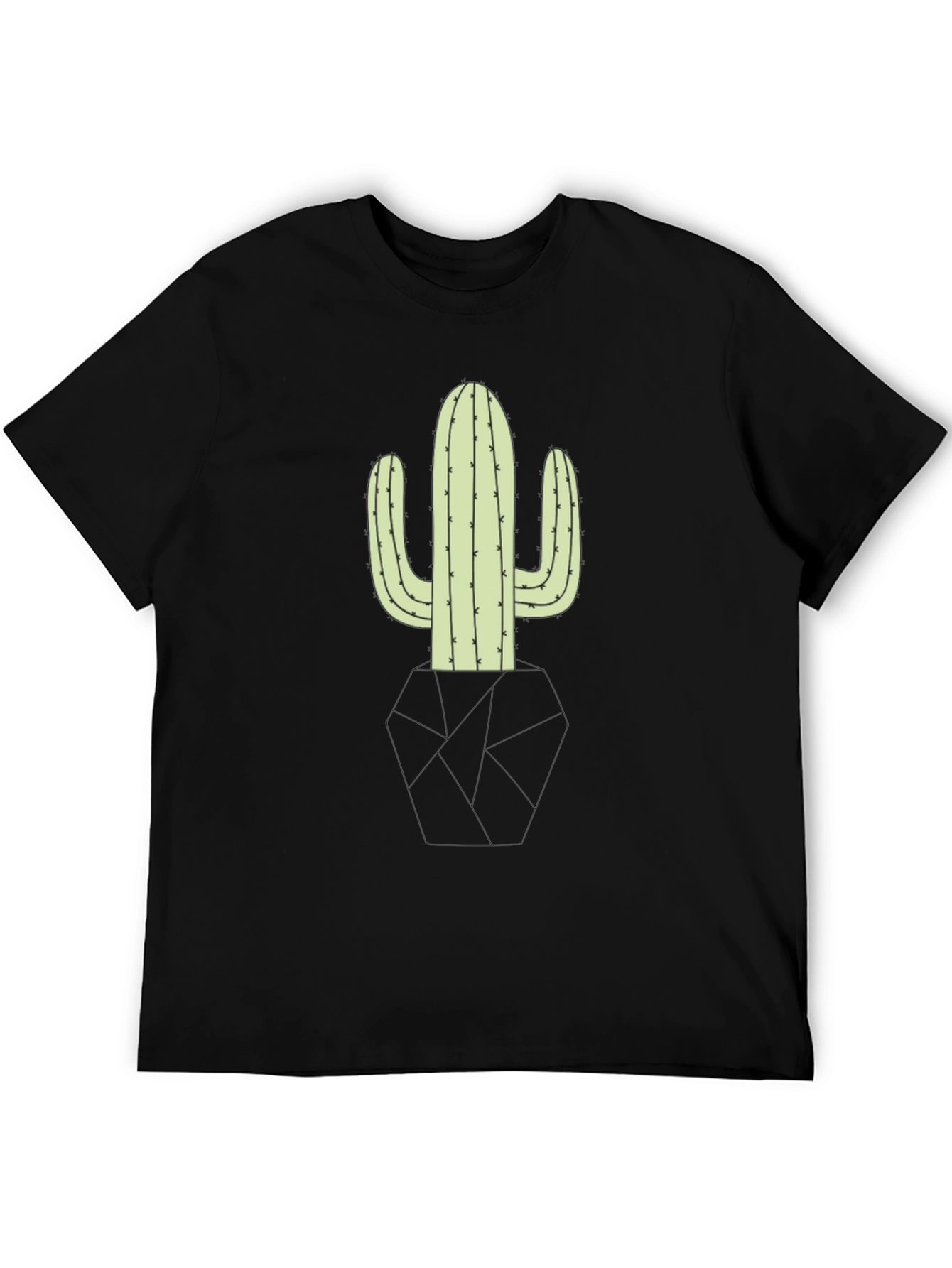 Cactus Graphic Black T-Shirt - Desert Style
