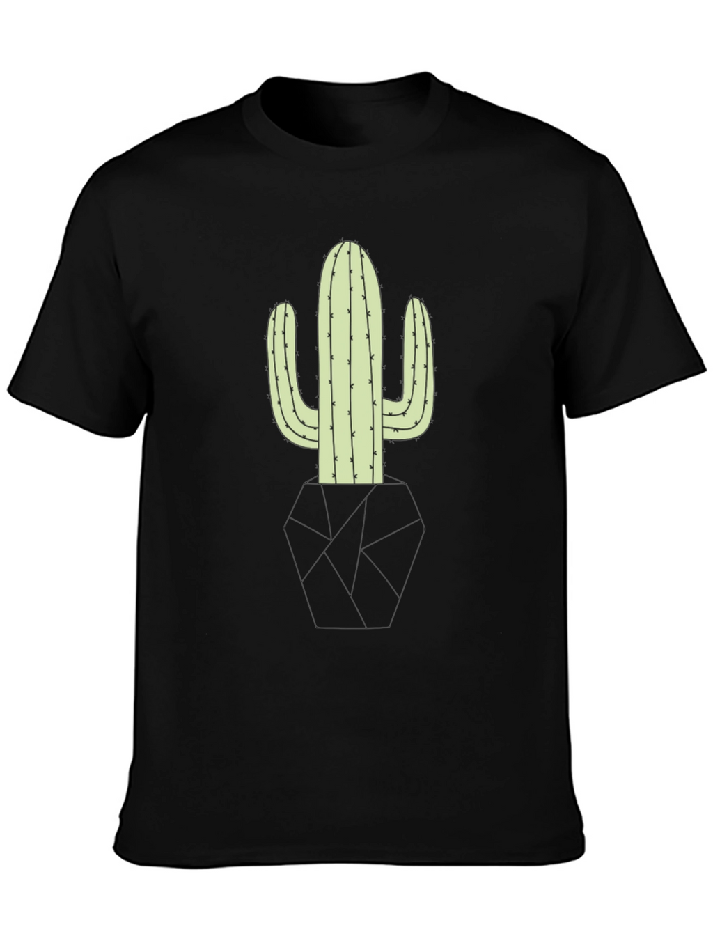 Cactus Graphic Black T-Shirt - Desert Style