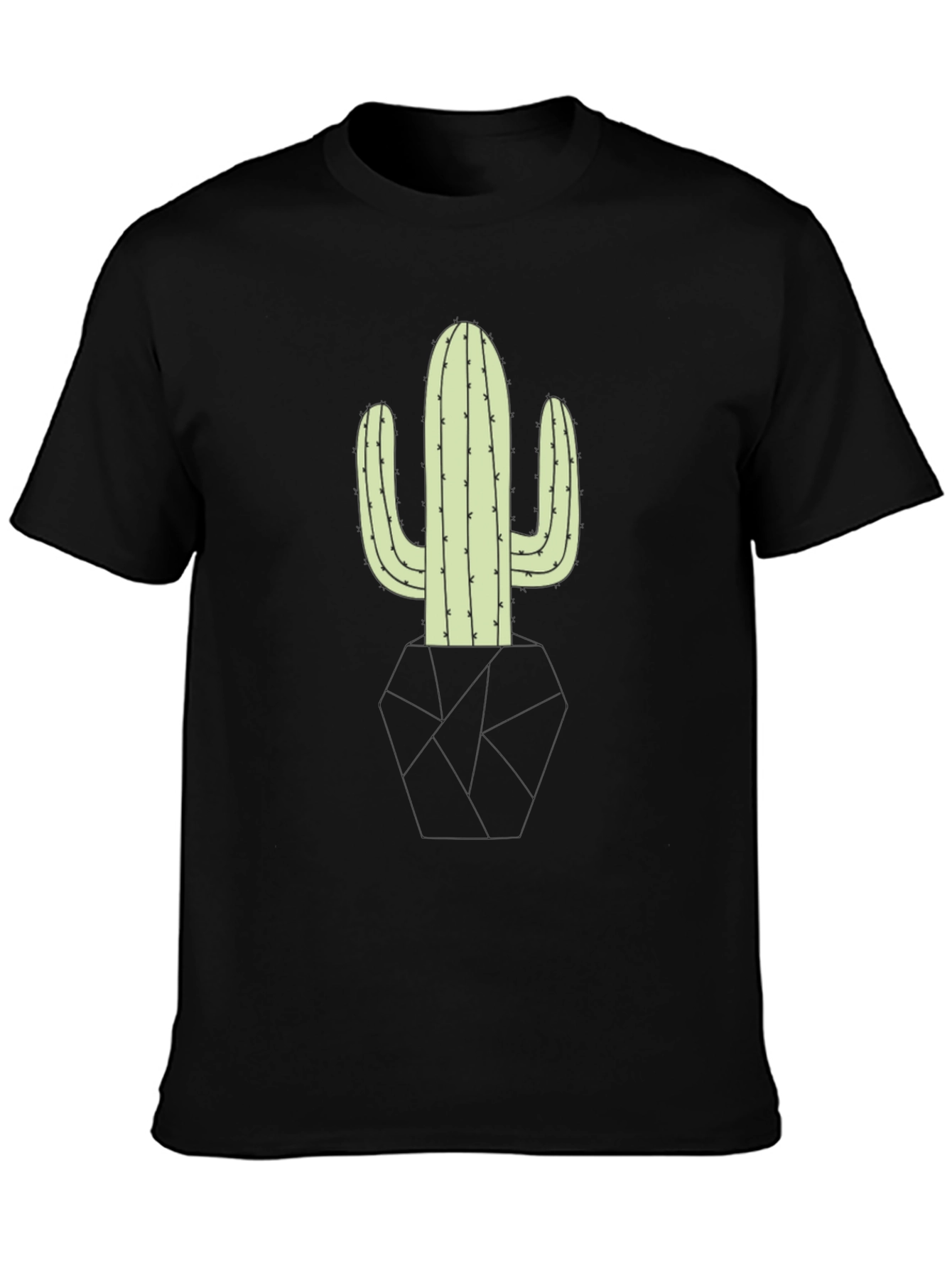 Cactus Graphic Black T-Shirt - Desert Style