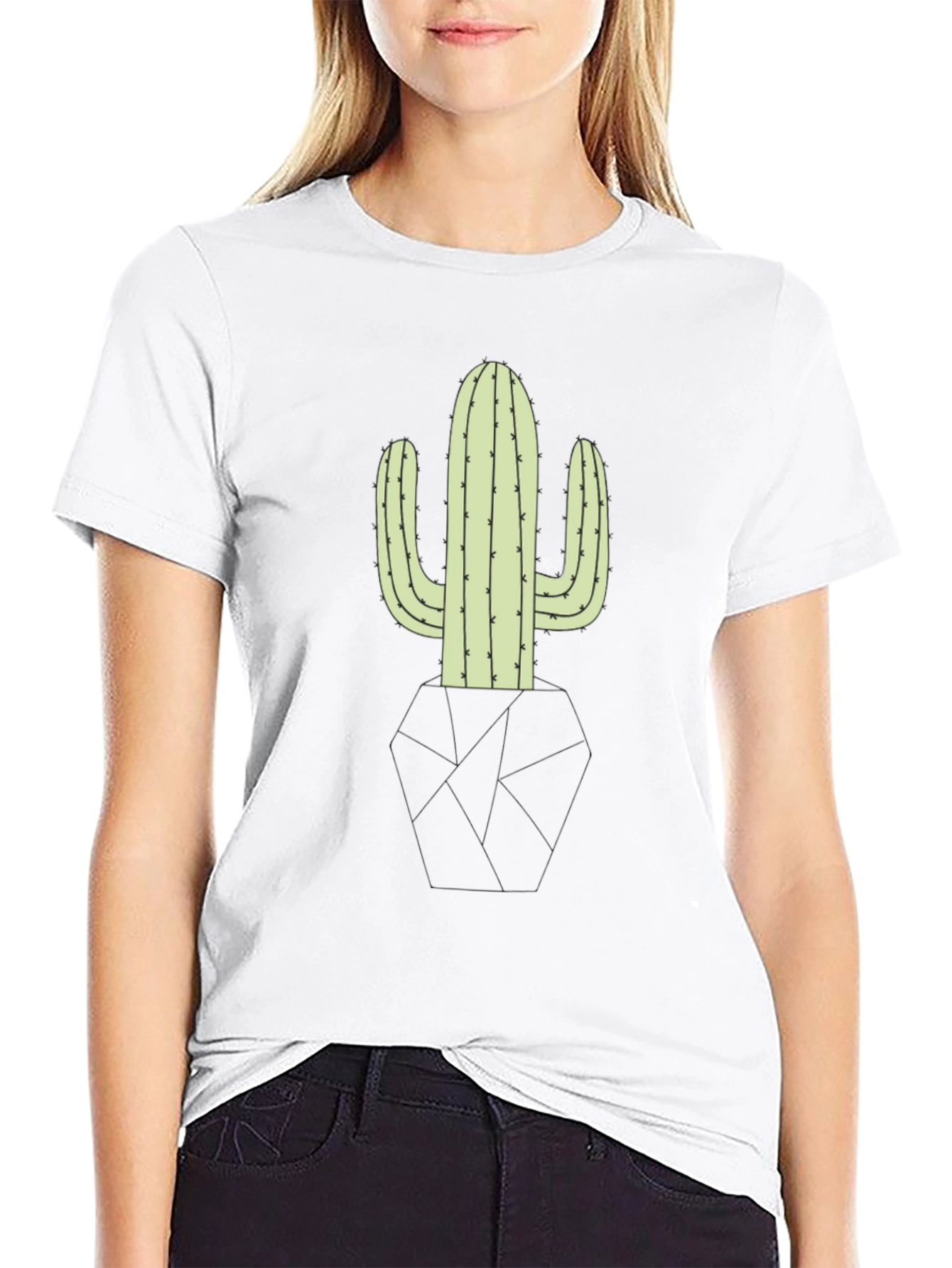 Cactus Graphic Black T-Shirt - Desert Style