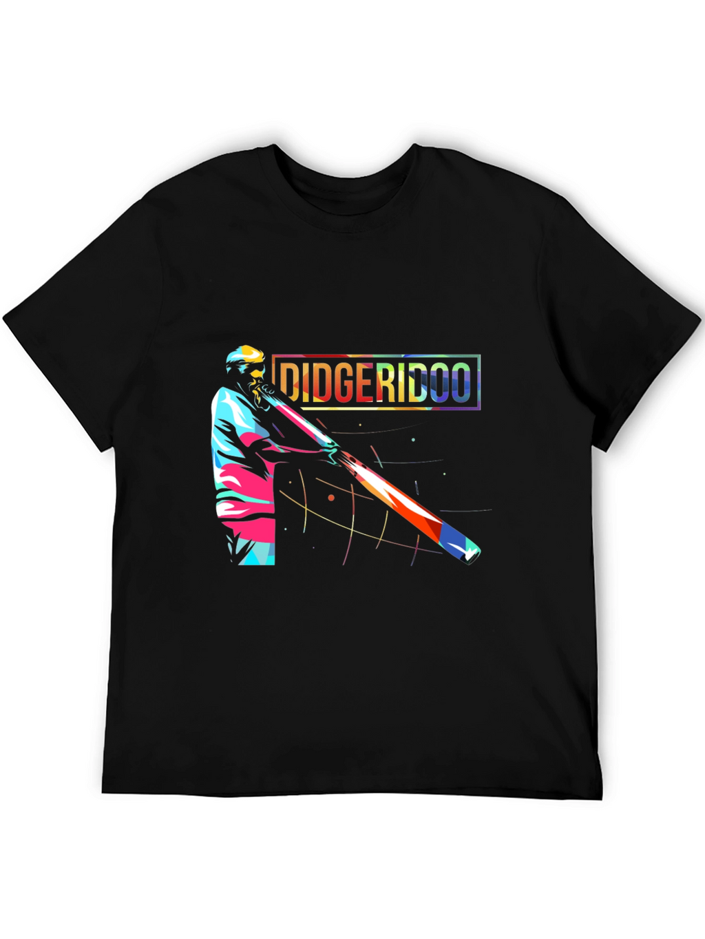 Didgeridoo Player Graphic Black Tee