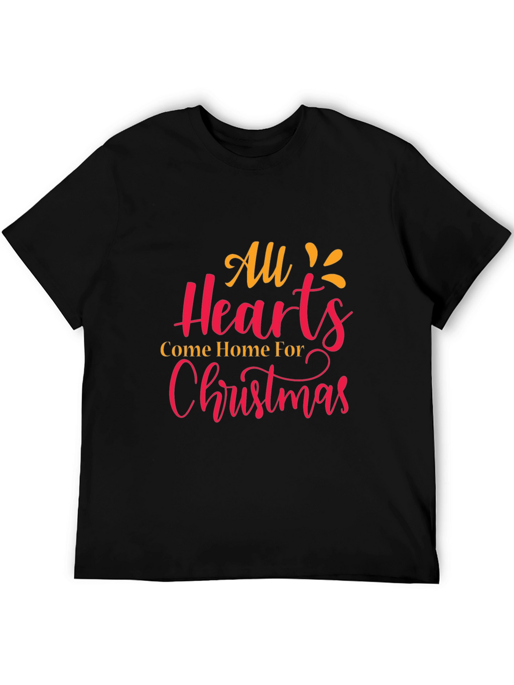 Christmas Hearts Graphic Tee - Holiday Cheer