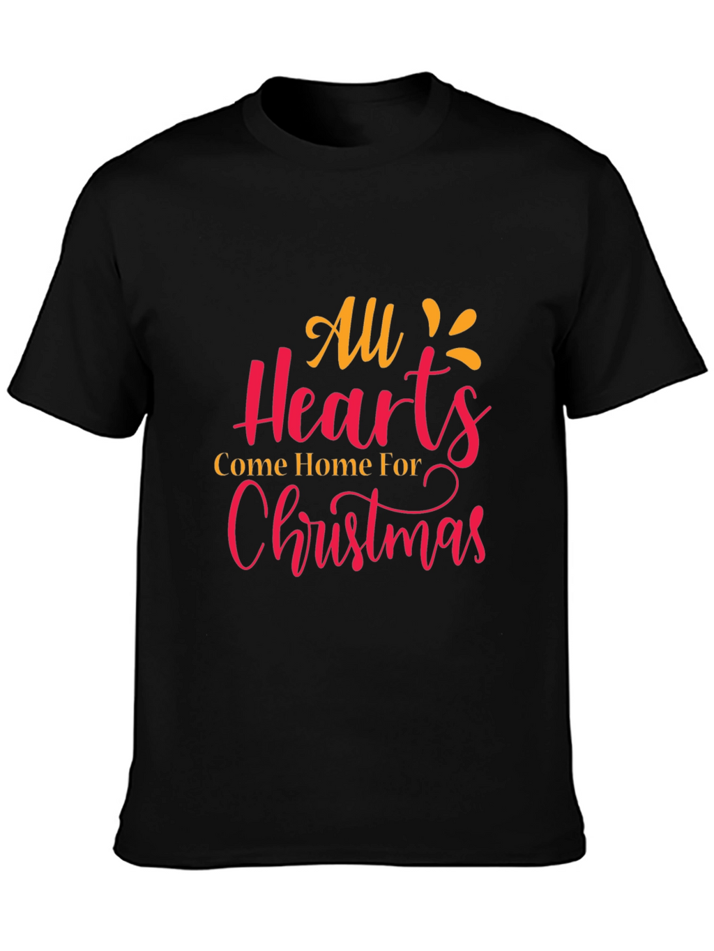 Christmas Hearts Graphic Tee - Holiday Cheer