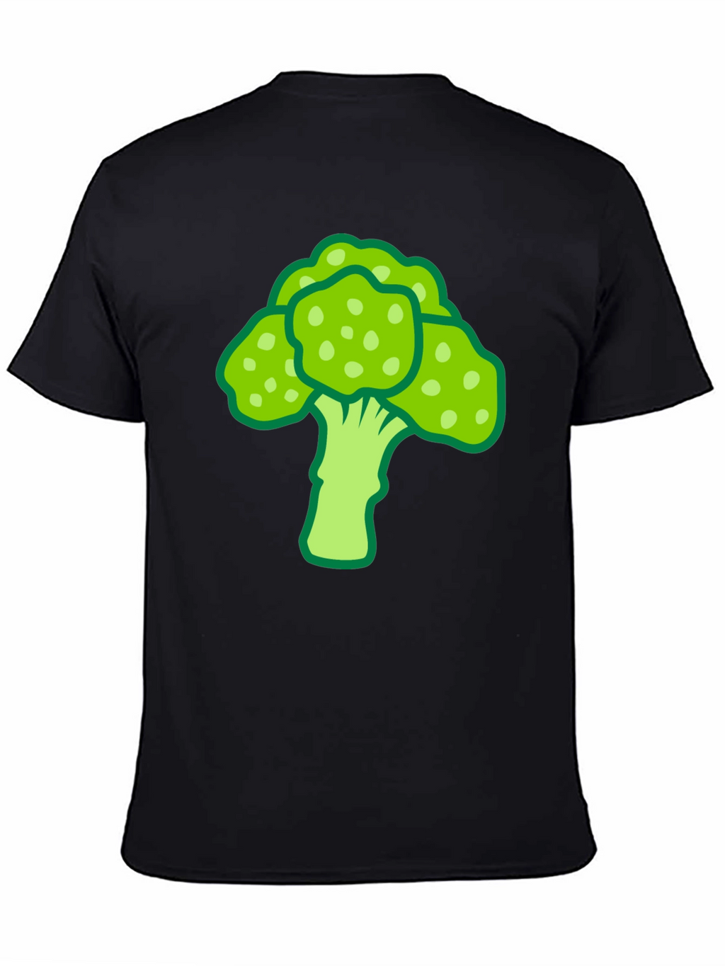 Broccoli Graphic Print Black T-Shirt
