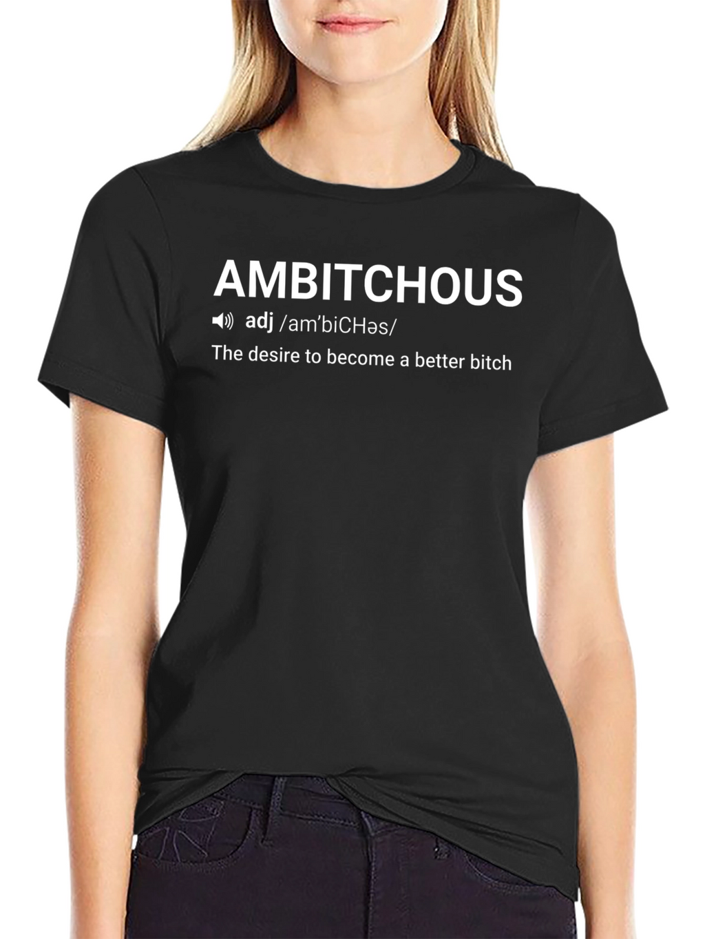 Ambitious Definition Graphic Tee - Black
