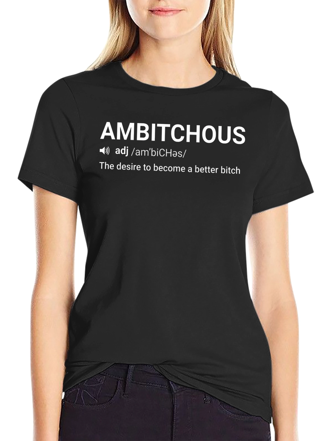 Ambitious Definition Graphic Tee - Black