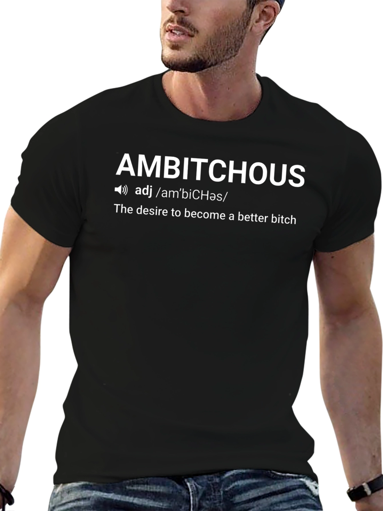 Ambitious Definition Graphic Tee - Black