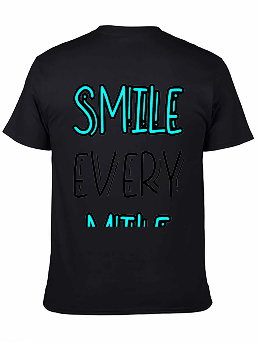 Smile Every Minute Black Graphic Tee