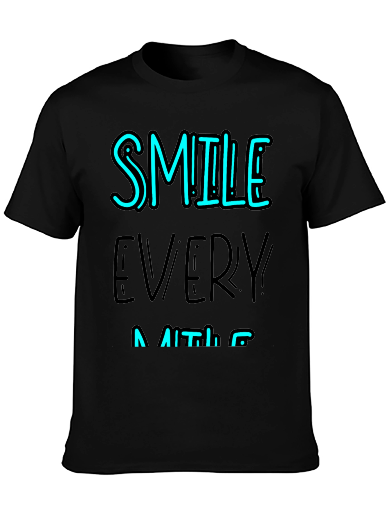 Smile Every Minute Black Graphic Tee