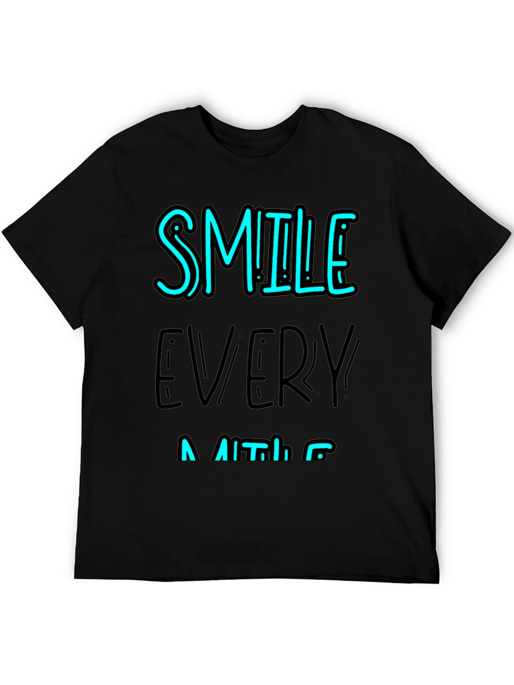 Smile Every Minute Black Graphic Tee