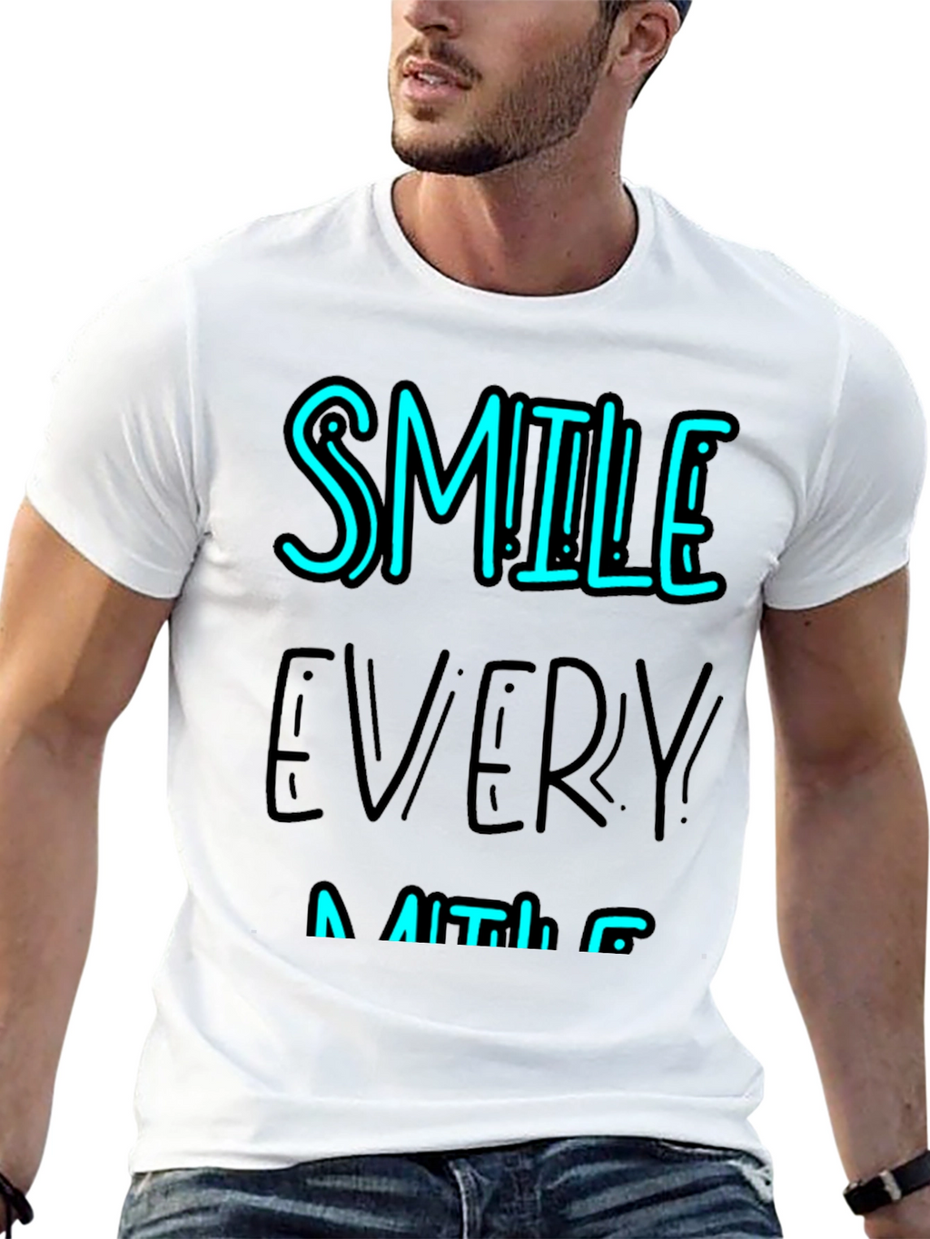 Smile Every Minute Black Graphic Tee