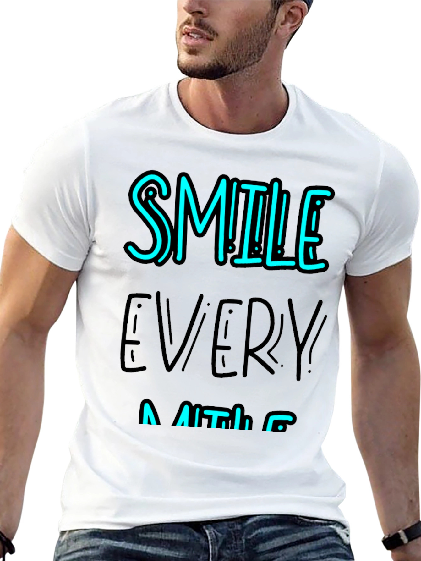 Smile Every Minute Black Graphic Tee