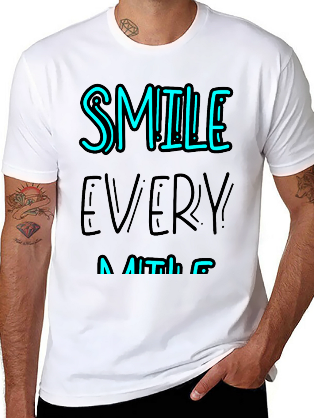 Smile Every Minute Black Graphic Tee