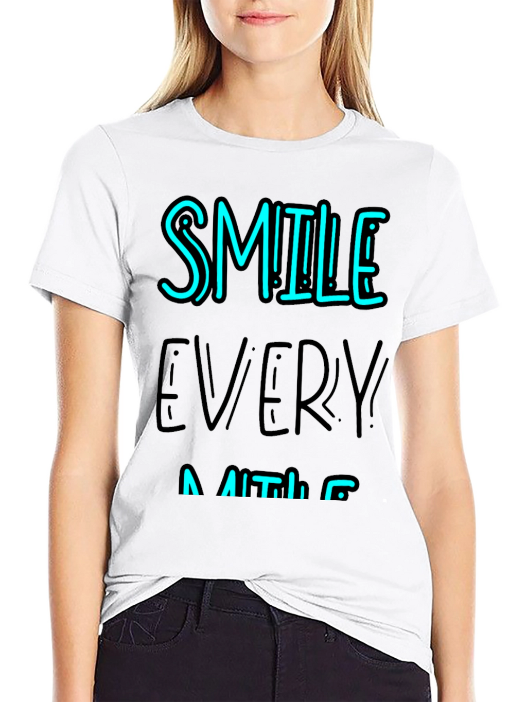 Smile Every Minute Black Graphic Tee