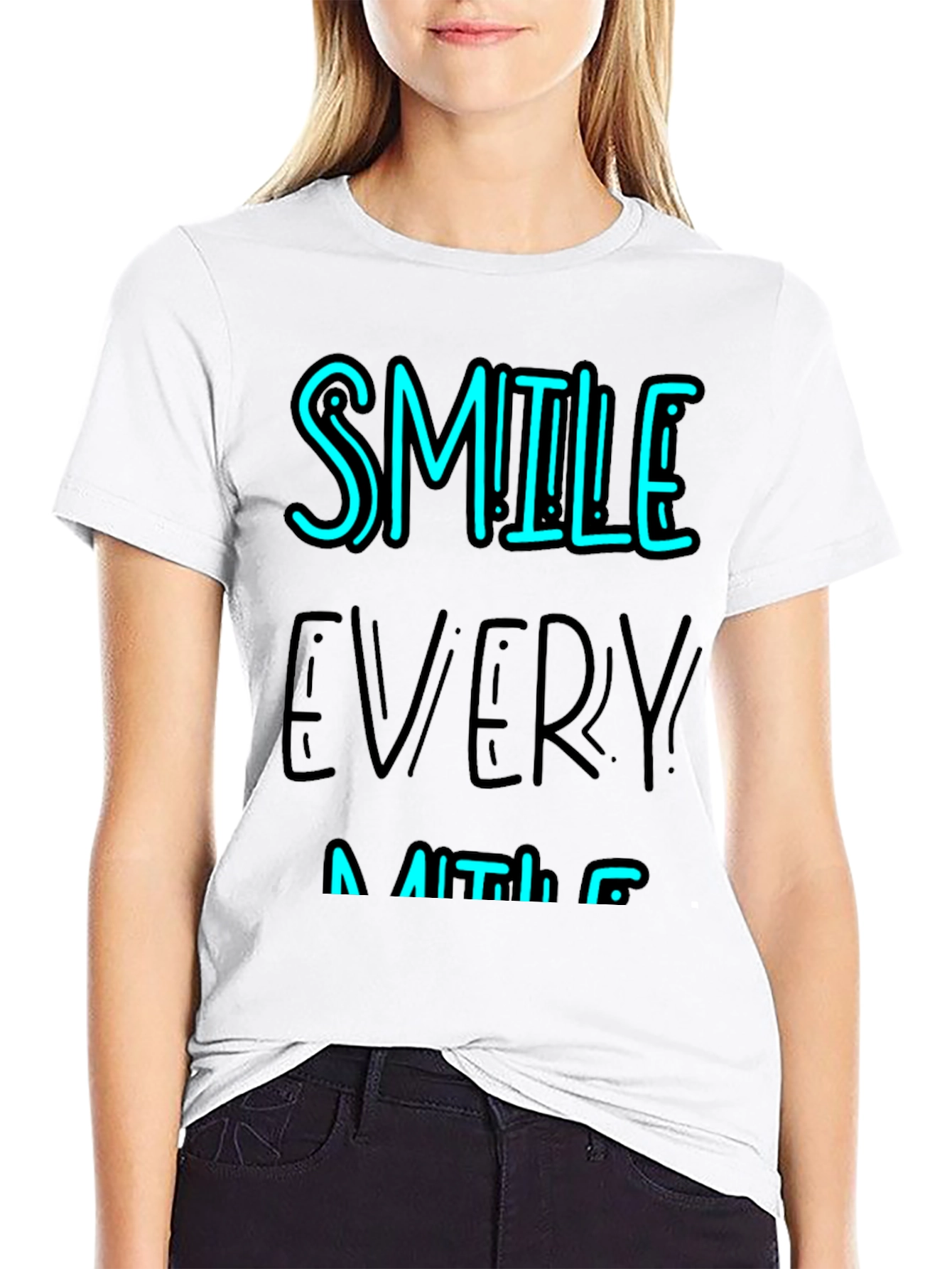Smile Every Minute Black Graphic Tee