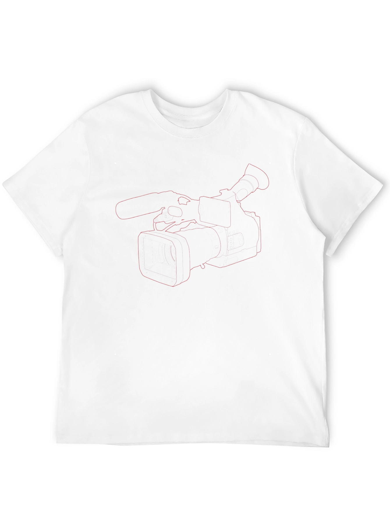 Camera Outline Graphic T-Shirt - Cool Videographer Tee