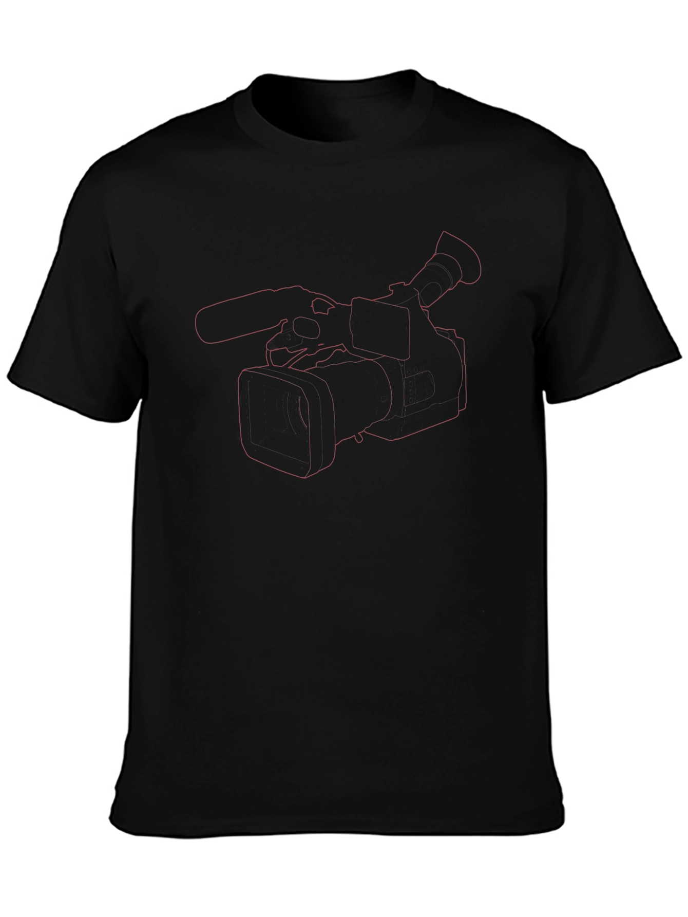 Camera Outline Graphic T-Shirt - Cool Videographer Tee