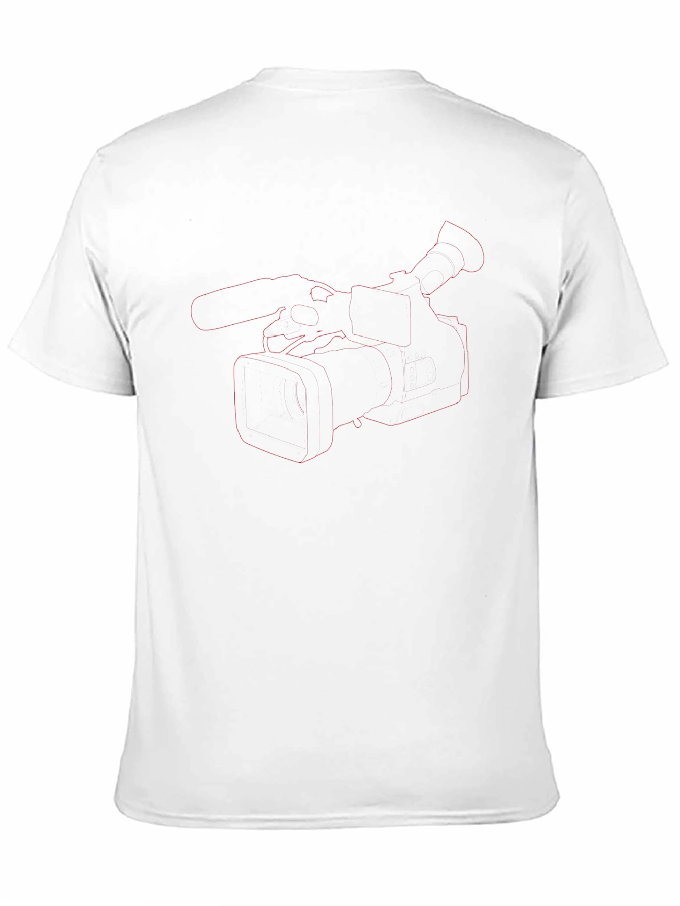 Camera Outline Graphic T-Shirt - Cool Videographer Tee